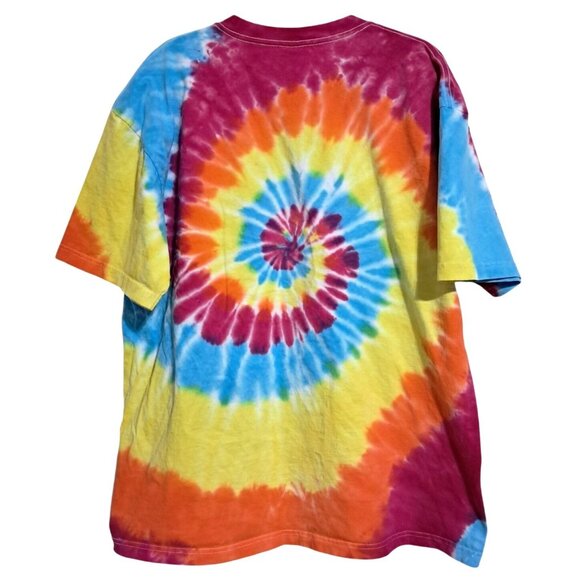 Rainforest Cafe Tie-Dye T-Shirt Peace Love & Frogs MGM Grand Souvenir Las Vegas - Picture 3 of 6